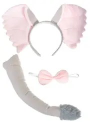 Plush Grey Elephant 3 Piece Kids Costume Accessory Set