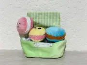 Bark Box Wee Wee Macarons Frenchies In Paris Plush Multi-Part Dog Toy NWOT