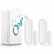 Wireless Window Door Open 48 Chime Entry Security Alarms Doorbell with 2 Sensors