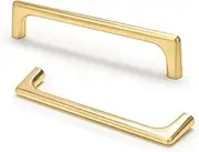 2 Pieces Kitchen Cabinet Handles Hole Distance 160mm Brushed Brass Cupboard Handles Drawer Handles Zinc Alloy Wardrobe Handles