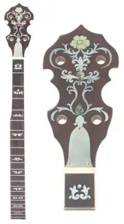 5 String 22 fret Banjo Neck Maple MOP & Abalone Inlaid NBN551-556
