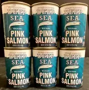 11 Cans Deep Sea Pink Salmon Wild Alaska Canned 14.75 oz