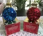 2 Avon Christmas Sparkler Glass Ornament Bubble Bath 4 Fl Oz Each NOS in Box