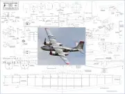 Model Airplane Plans (UC): Douglas A-26 Invader 46" Scale Bomber for .09-.15s