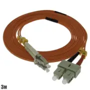 3M 10FT LC to SC Duplex 62.5/125 Multi Mode Fiber Optic Optical Patch Cable