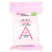 Almay, Makeup Remover Cleansing Towelettes, With Micellar , 25 Wipes