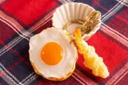 Key ring (key holder) Shrimp tempura x fried egg Egg Food sample Go From Japan