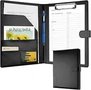 Clip Boards Folder,A4 Clipboard Folder with Metal Clip,Business Card Slot,and Pen Insert,Portable Business Office Supplies,9.65x12.6 x0.79 Inches Suitable for Daily and Business Use