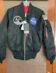 DISCONTINUED Alpha Industries men's ma-1 bomber jacket NASA Apollo Missions