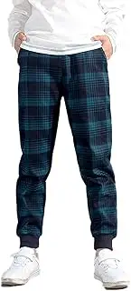 [SHHYJUN] Boys Plaid Thin Sweatpants Kids New Sports Leisure Active Pants 5-13 Years