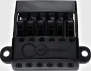 Evertune G Model 6 String Bridge for Gibson Style Guitars Black (Long)