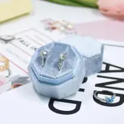 Velvet Ring Box, 2-Slot Octagon Ring Display Box Multicolor Proposal Ring Box