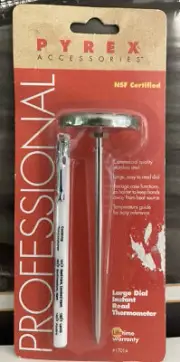 Vintage Pyrex Professional Instant read Thermometer #17014 Lifetime Warranty NIP