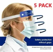 5Pack Safety Full Face Shield Reusable Protection Cover Face Eye Cashier Helmet