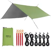 10 x 13 Ft Camping Hammock Tarp, Waterproof Windproof Lightweight Durable Rai...