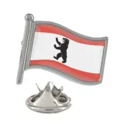 Berlin Flag Silver Lapel Pin Badge