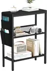 Small Narrow Side Table for Small Spaces, Slim End Table with Storage Bag, Sofa