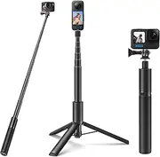 Selfie Stick Tripod for GoPro Insta360, 120 cm Monopod Extendable Selfie Stick Tripod Accessory for GoPro Hero 13/12/11/10/9/8 Black Insta360 X4 X3 One X2/RS DJI Osmo Action 5 Pro