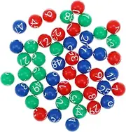 Abaodam 49pcs Ball Replacement Mini Bingo Balls Small Bingo Numbers Pool Gumball Favor Lucky Bu Raffle Picker Lotto Raffle Numbers Bola Jackpot Boules Puzzle Pink Boll Plastic
