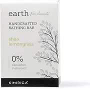 [Kimirica] Earth Shea Lemongrass Bathing Soap Bar, Handmade, 100% Vegan & Paraben Free, 100g