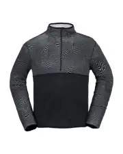 Volcom Gridlock Mock Neck Men's Sweatshirt, Black Print, Medium