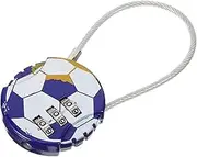 SHINEOFI Football Shape Combination Padlock Secure Luggage Gym Lockers Compact Wire Lock for Home Cabinets Code for Easy Access Lightweight and Dependable Security