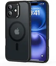 ESR for iPhone 16 Plus Case, Compatible with MagSafe, Shockproof Military-Grade Protection, Magnetic Phone Case for iPhone 16 Plus, Classic Hybrid Case (HaloLock), Frosted Black