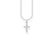 Thomas Sabo Charm Club - Cross Silver Charm Necklace 38-45cm