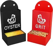 RdjEokf Chicken Grit and Oyster Shell Feeder, Coop Accessories, Outside Waterer, Poultry Feeding Equipment, Snack Bowl,Pet Feeding Equipment, for Hens Ducks Birds and Goats (02)