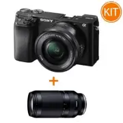 SONY Alpha A6100 Kit, 24.2MP, WiFi/Bluetooth/NFC, Lens included, 4K, Black