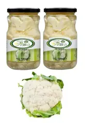Pickled Cauliflower In Brine 2 Glass Jars NT WT 24.69oz (700g)