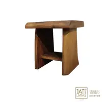 在飛比找momo購物網優惠-【吉迪市柚木家具】原木厚板造型單人椅凳 SN027AA(椅子