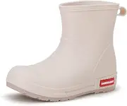 [HSBDNZQ] Rain Boots for Women, Lightweight Warm Waterproof Rain Boots, Anti-Slipping Garden Boots Soft and Durable, Chelsea Rain Boots with Comfortable Insoles for Outdoor
