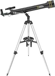 [BRESSER] National Geographic 60/700 AZ Refractor Telescope with Tripod for Beginners, Black