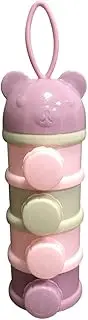 Milk Powder Dispenser Formula Milk Powder Dispenser for 4 Layers, Snacks Portable Box Baby Stackable Milk Powder Container Seal Milk Powder Storage Container for Travel and Outdoor, Purple