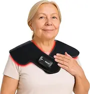 PEEWF Shoulder Light Therapy Pad - 28 660nm Red LEDs & 28 880nm Near Infrared LEDs, Wireless Pain Relief for Shoulder Arthritis & Muscle Soreness, Auto Shut-Off, 19.68" x 16.54" Size