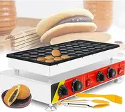 Dutch Pancake Maker, 50Grid Muffin Machine Commercial Electric Nonstick Waffle Maker Machine Simple Operation for Home and Restaurants
