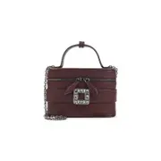 [Roger Vivier] Roger Vivier-Dark Bordeaux Nappa Leather Vanity Micro Bag-Donna OS OS