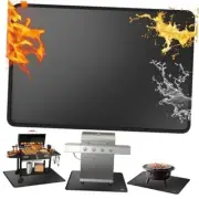 60 x 40 inches Double-Sided Fireproof Deck Under Grill Mats for Outdoor Grill