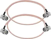 BNC Elbow Cable 75ohm TUOLNK BNC Male Right Angle to BNC Male Right Angle Extension Assembly Cable RG179 20inch (50cm) WiFi Antenna Pigtail Jumper HD SDI Video Coaxial Cable 2 Pack