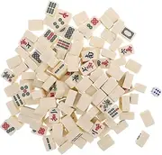 HONMEET Miniature Mahjong Set 22mm Mahjong Game for Travel Lightweight Easy to Carry Great for Families Travel Parties