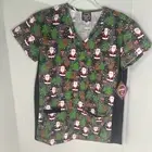 Christmas Santa Clause Scrub Top Small Same Day Shipping Nurse Scrubs