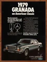 1979 Ford Granada Vintage Print Ad/Poster 70s Retro Car Man Cave Bar Pop Art