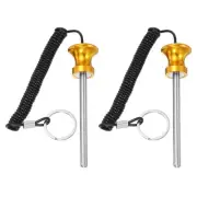 Weight Stack Pin, 0.3 x 3.9 Inch Weight Gym Pin with Pull Rope (2 Pack, Gold)