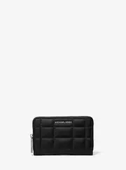 MK Small Quilted Leather Wallet - Black - Michael Kors