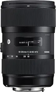 Sigma 4210954 18-35mm f/1.8 DC HSM Art Lens for Canon, Black