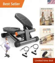 Niceday Mini Stair Stepper with Resistance Bands & LCD Monitor - 300 lb Capacity