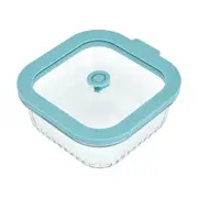 800ml Square Ribbed Glass Container