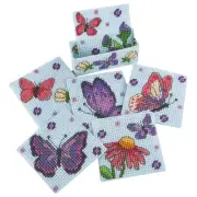 Herrschners® Butterfly Garden Coasters Plastic Canvas Kit