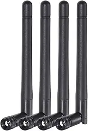 Dual Band WiFi 2.4GHz 5GHz 5.8GHz 3dBi MIMO RP-SMA Male Antenna (4-Pack) for WiFi Router Wireless Network Card USB Adapter Security IP Camera Video Surveillance Monitor